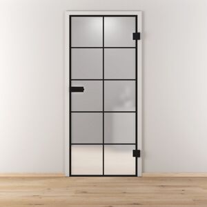Glastür-Set 'Nova 684 SKS 61' schwarz 83,4 x 197,2 cm, rechts