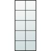 Schwarze Glastür mit 10 Scheiben