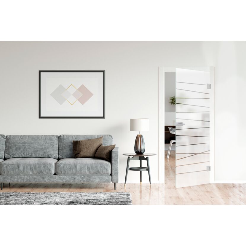 Offene Glastür im Wohnzimmer