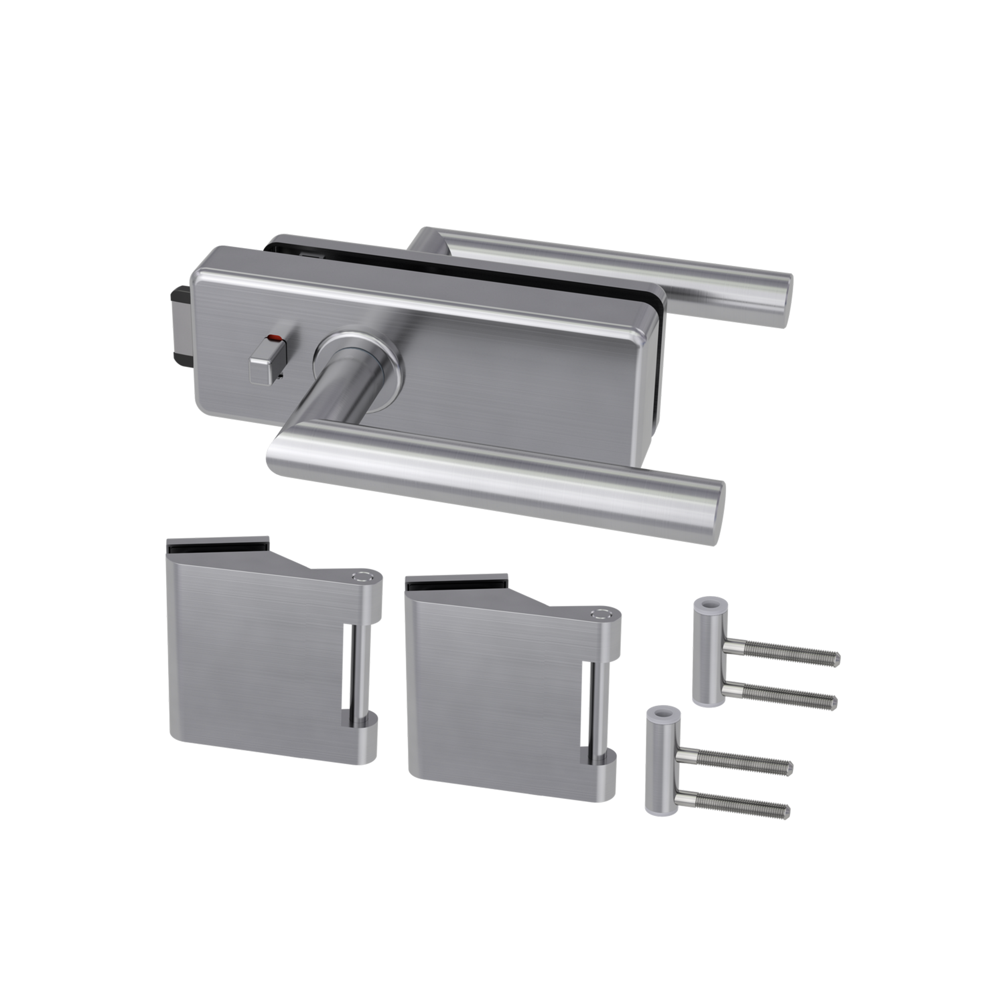 WC-Glastürbeschlagsgarnitur 'Nova 61 Smart' Aluminium