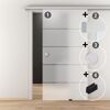 Schiebetür-Set 'Nova 503_406' Glas teilmattiert 93,5 x 205,8 cm