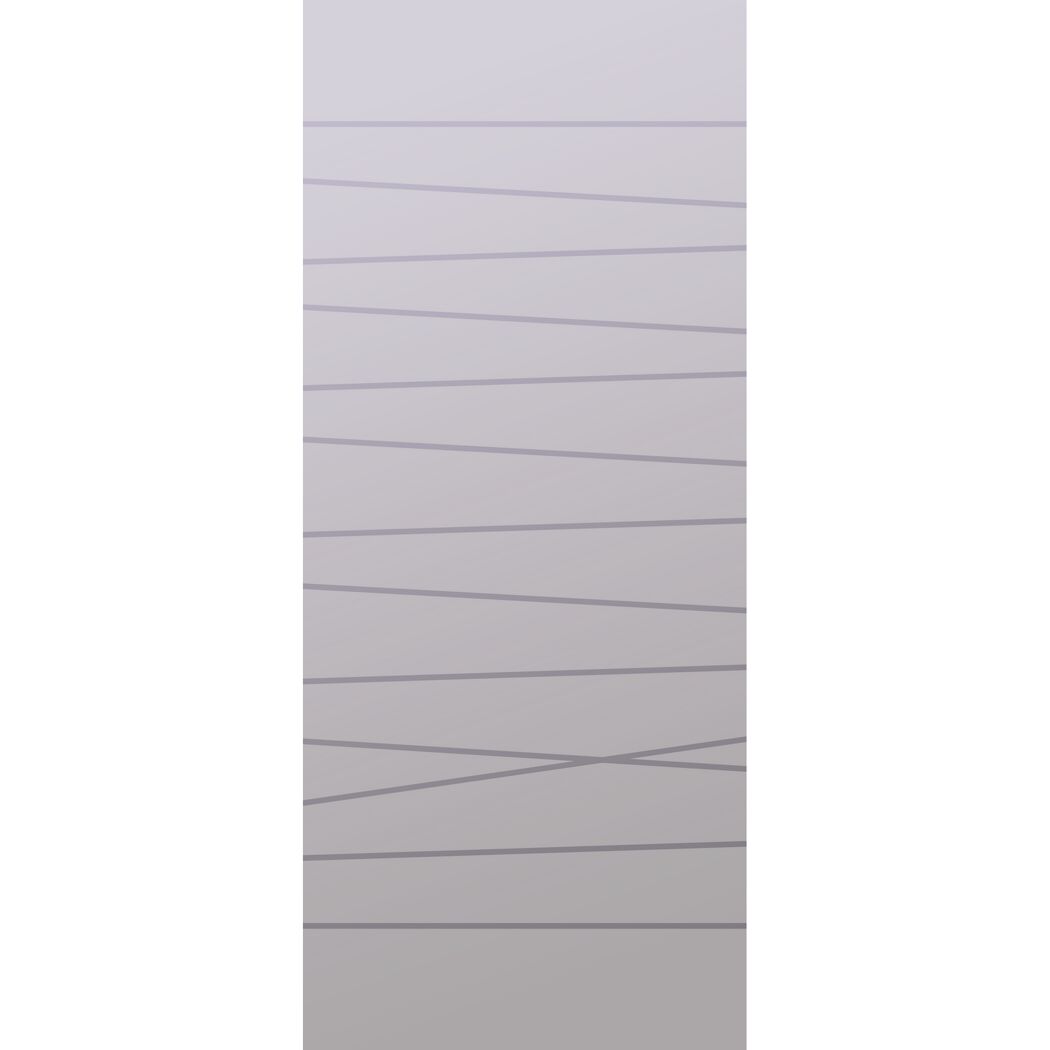Graue Glasschiebetür mit horizontalen Streifen