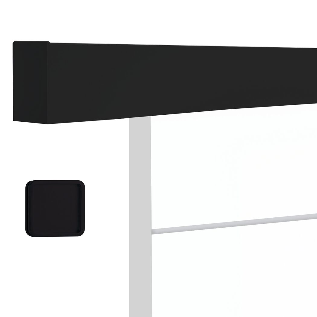 Schiebetür-Set 'Ontario' schwarz weiß 93,5 x 205,8 cm