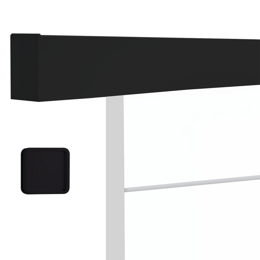 Schiebetür-Set 'Ontario' schwarz weiß 93,5 x 205,8 cm