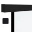 Schwarze Glasschiebetür