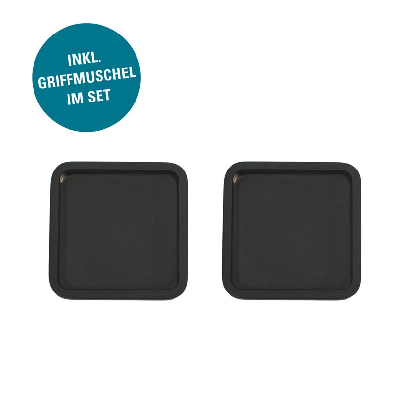 Zwei schwarze Griffmuscheln