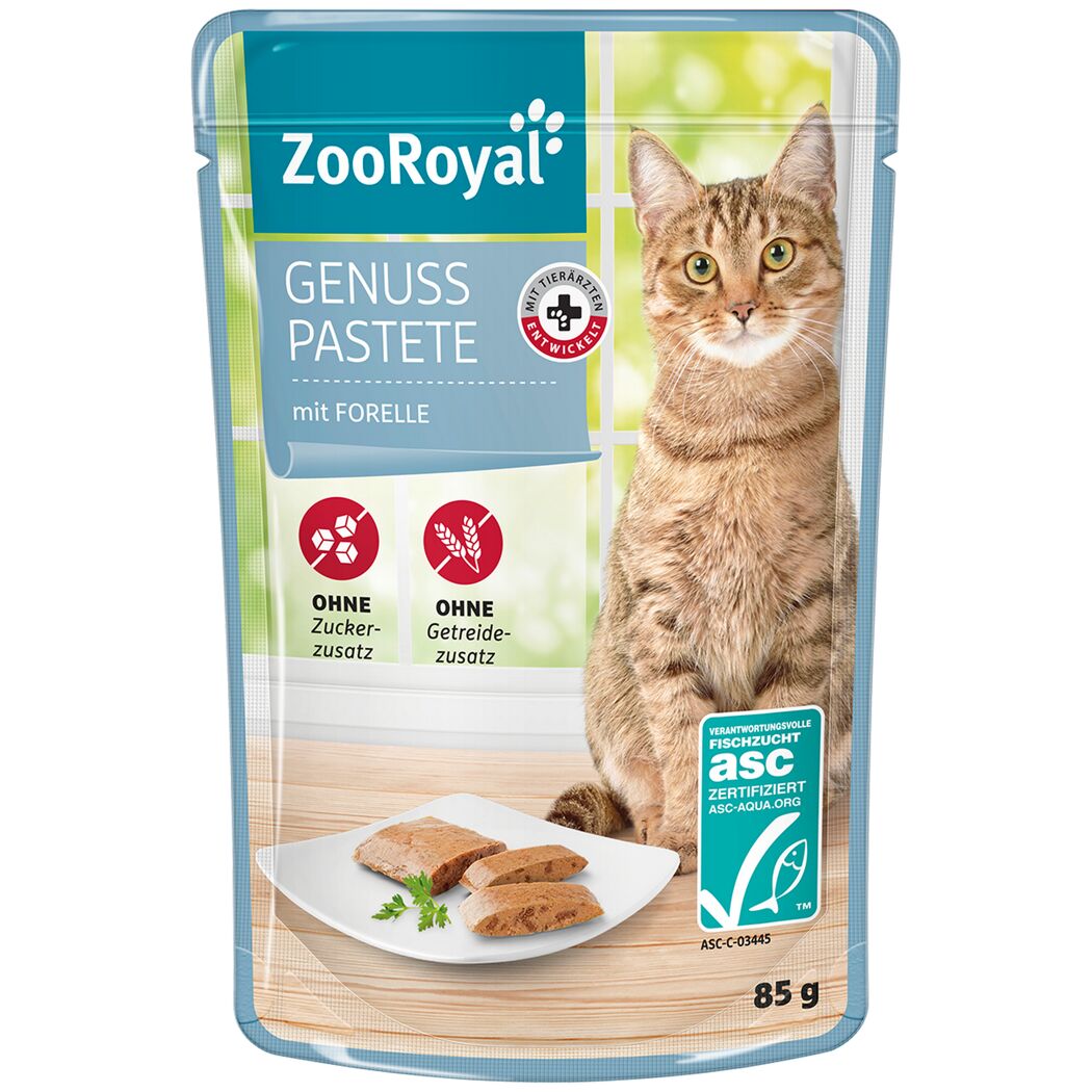 Katzensnack 'Genuss Pastete mit Forelle' 85 g