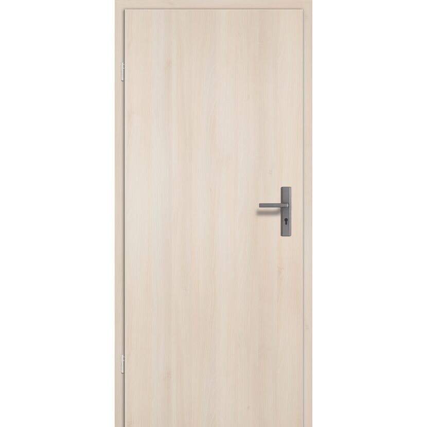 Helle Holztür mit Türklinke
