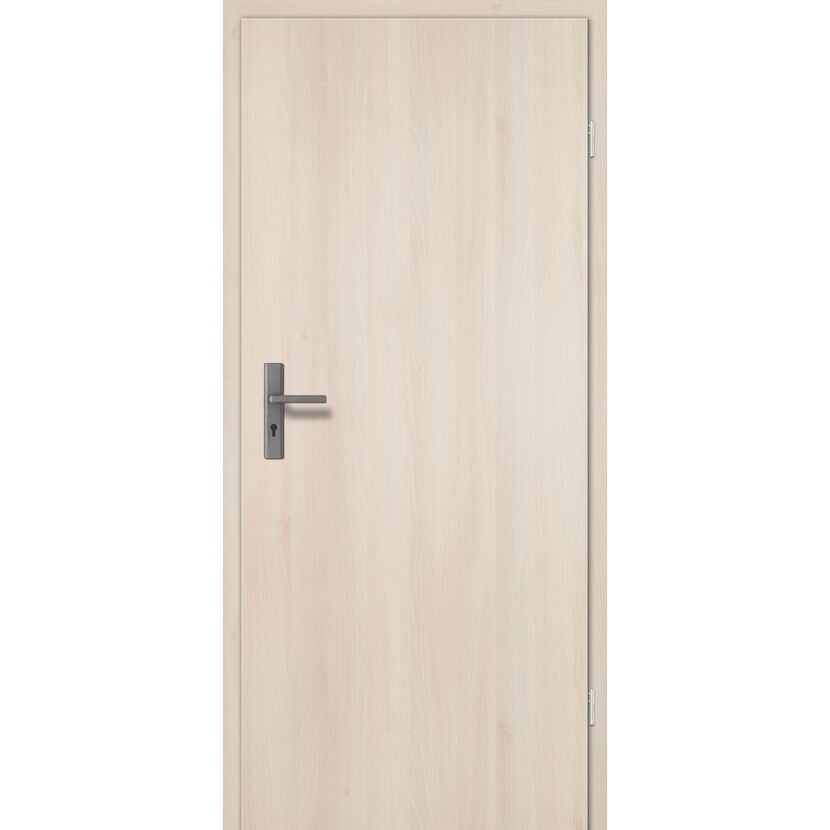 Helle Holztür mit Türklinke