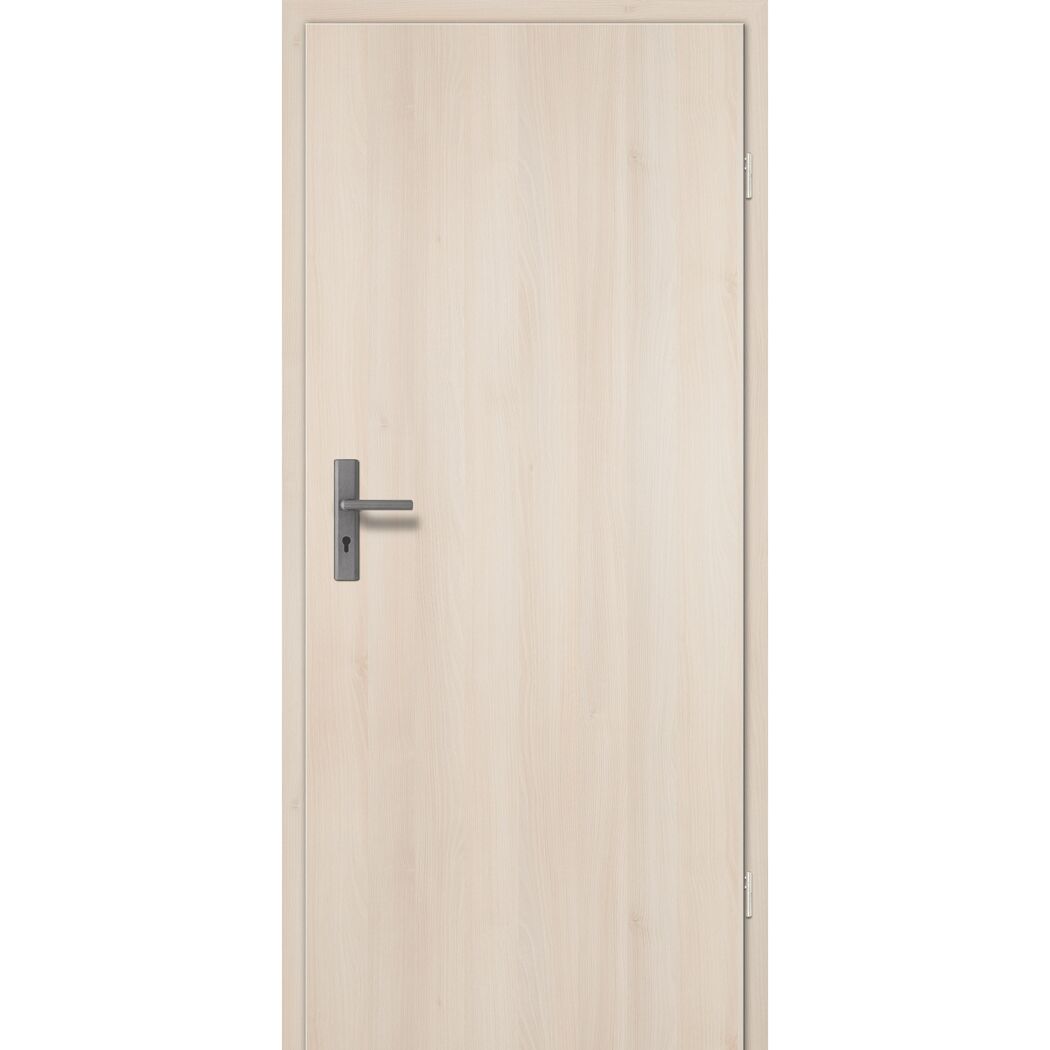 Helle Holztür mit Türklinke