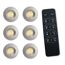 Sechs LED-Leuchten und eine Fernbedienung