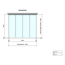 Verkleinertes Bild von Terrassenüberdachung 'Easy Edition' 300 x 250 cm Verbundsicherheitsglas klar weiß