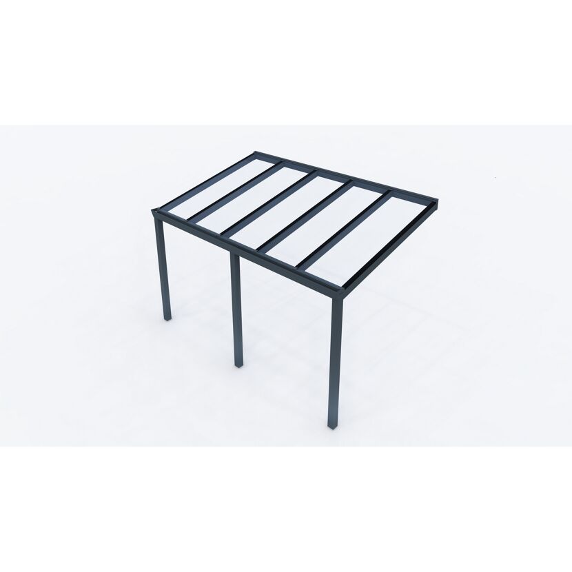 Terrassendach Easy 4x2,5m anthrazit, Glasdach