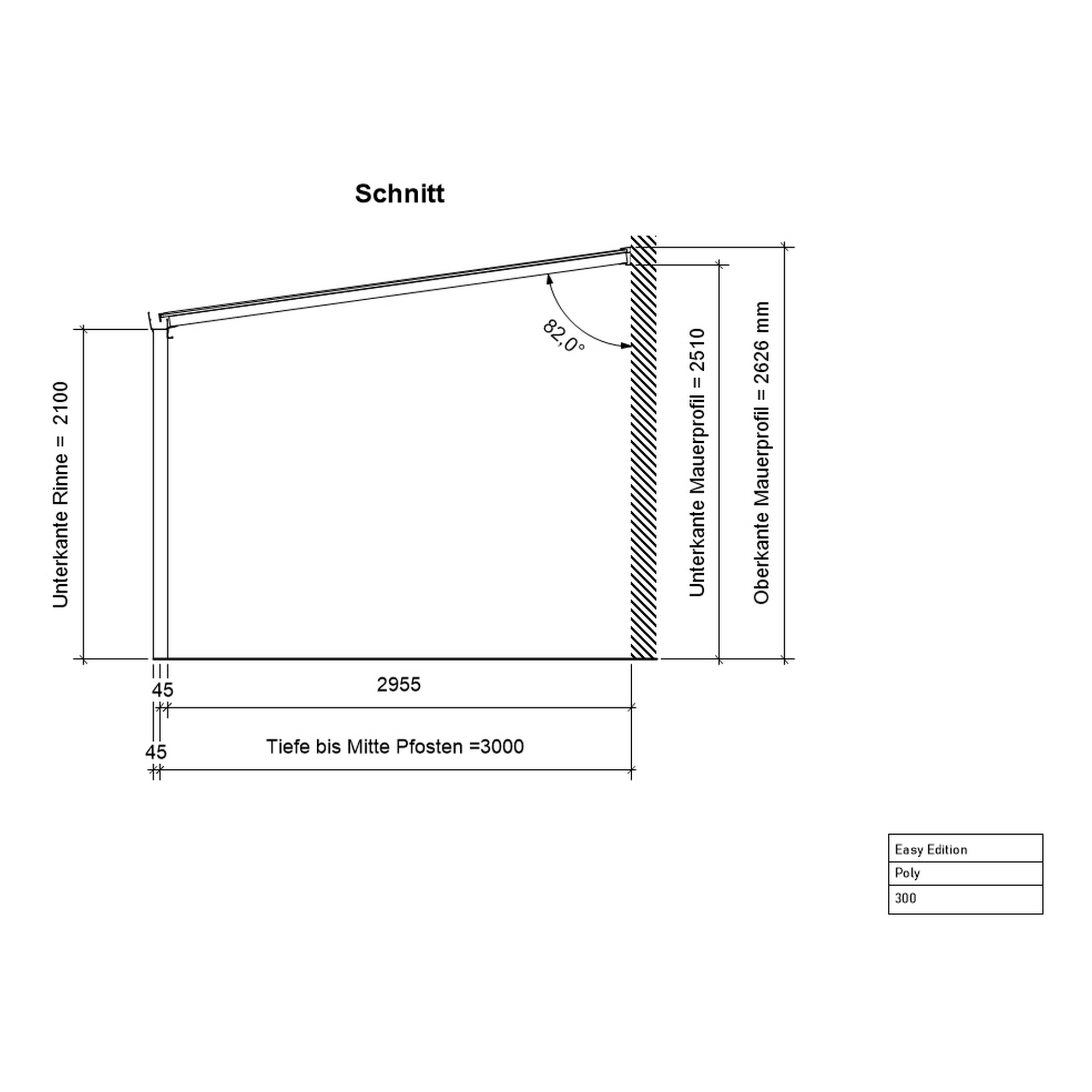 Terrassenüberdachung 'Easy Edition' 400 x 300 cm Verbundsicherheitsglas klar weiß + product picture