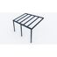 Anthrazitfarbenes Terrassendach Easy 4x3 mit Glasdach