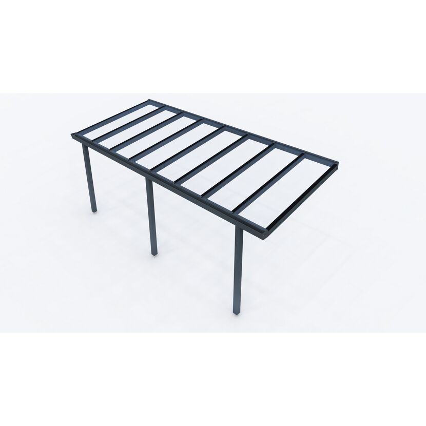 Terrassenüberdachung 'Easy Edition' 600 x 250 cm Verbundsicherheitsglas klar anthrazit