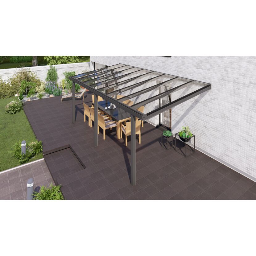 Terrassenüberdachung 'Easy Edition' 600 x 300 cm Verbundsicherheitsglas klar anthrazit