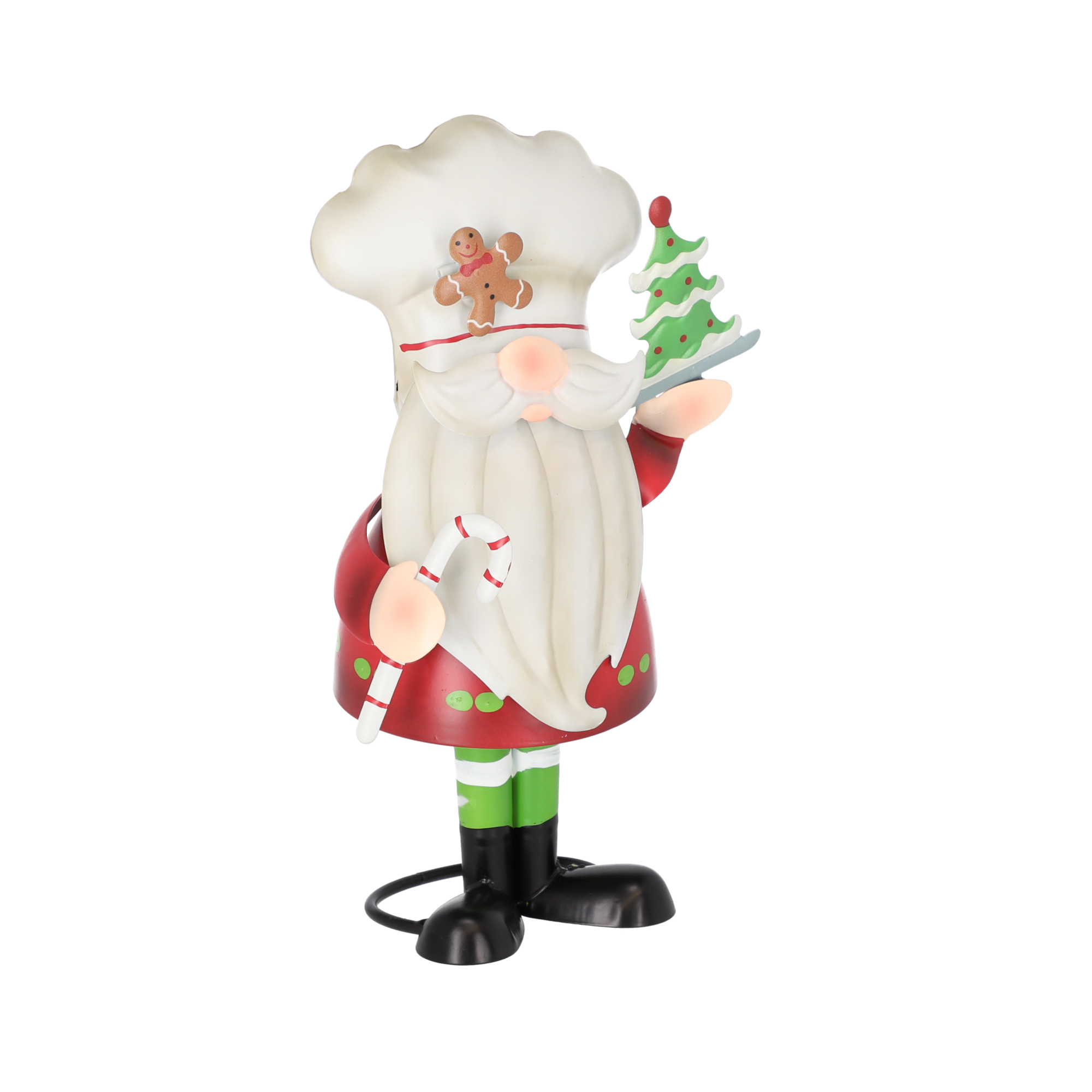 Dekofigur Santa mit Tanne 31 cm