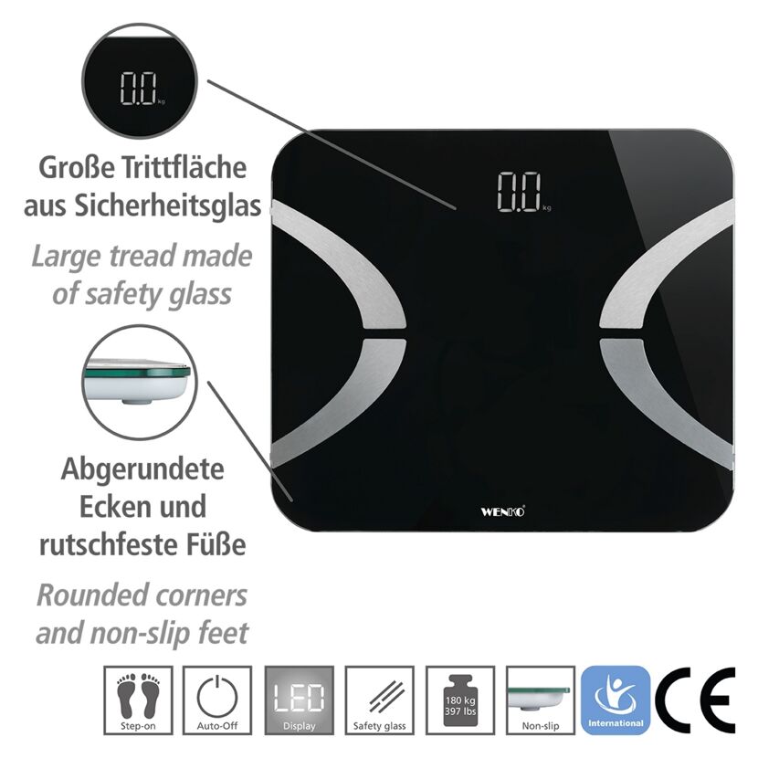 Digitale Personenwaage mit LED-Display