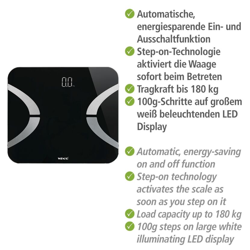 Digitale Personenwaage mit LED-Anzeige