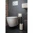 Toilette mit Toilettenpapierhalter