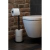 Stehender Toilettenpapierhalter mit Rolle