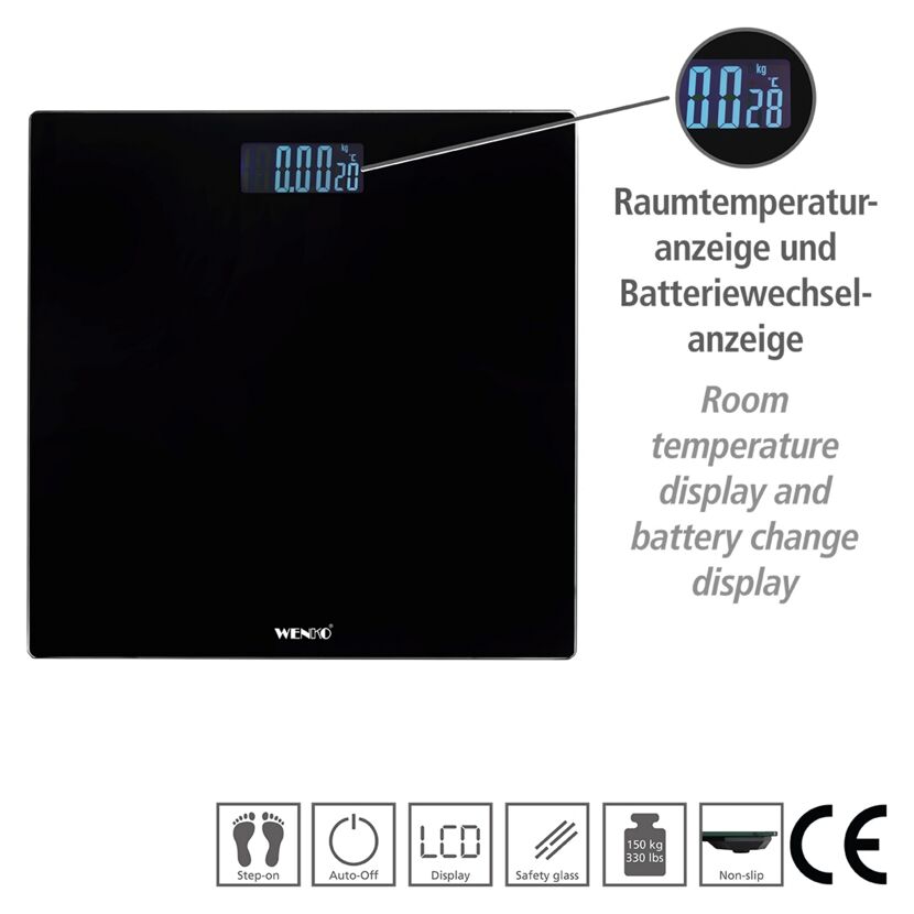 Digitale Personenwaage mit LCD-Anzeige