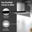 Inselhaube 'CH44099GISAM' Glas/Edelstahl 90 cm