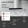 Inselhaube 'CH44099GISAM' Glas/Edelstahl 90 cm