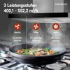 Inselhaube 'CH44099GISAM' Glas/Edelstahl 90 cm