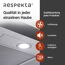 Inselhaube 'CH44099GISAM' Glas/Edelstahl 90 cm