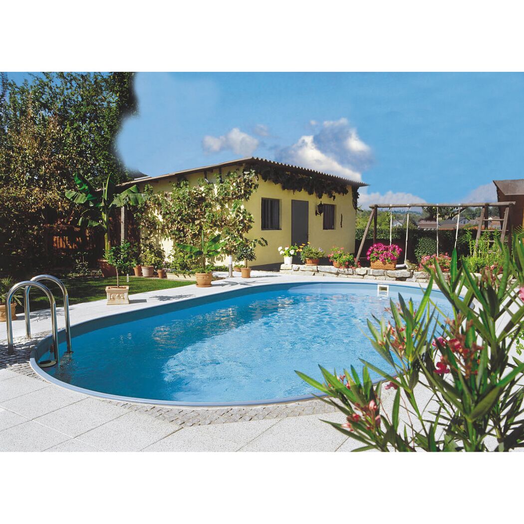 Stahlwandpool-Set 'Exklusiv FARGO' weiß 600 x 320 x 120 cm