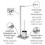 Stand-WC-Garnitur Edelstahl