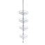 Teleskop-Eckregal 'Domaso' Edelstahl 4 Körbe 65-275 cm