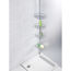 Teleskop-Eckregal 'Domaso' Edelstahl 4 Körbe 65-275 cm