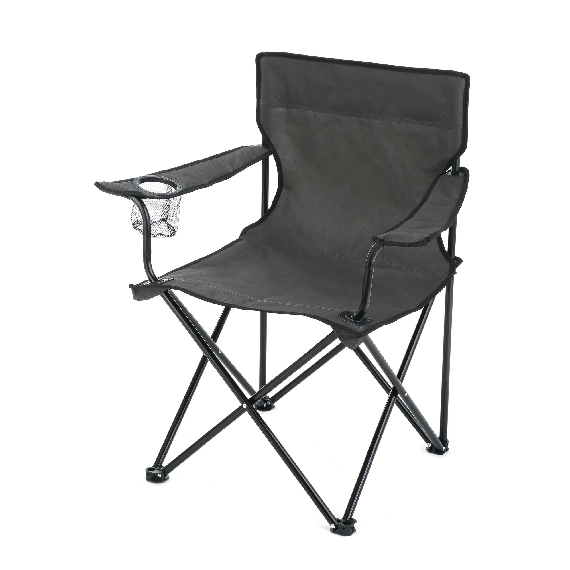 Klappbarer Campingstuhl mit Getränkehalter