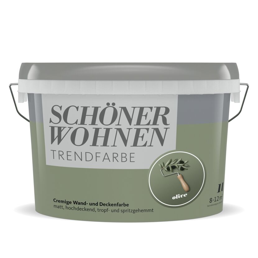 Trendfarbe 'Olive' grün matt 1 l