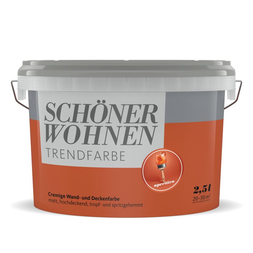 Trendfarbe 'Aperitivo' orange matt 2,5 l