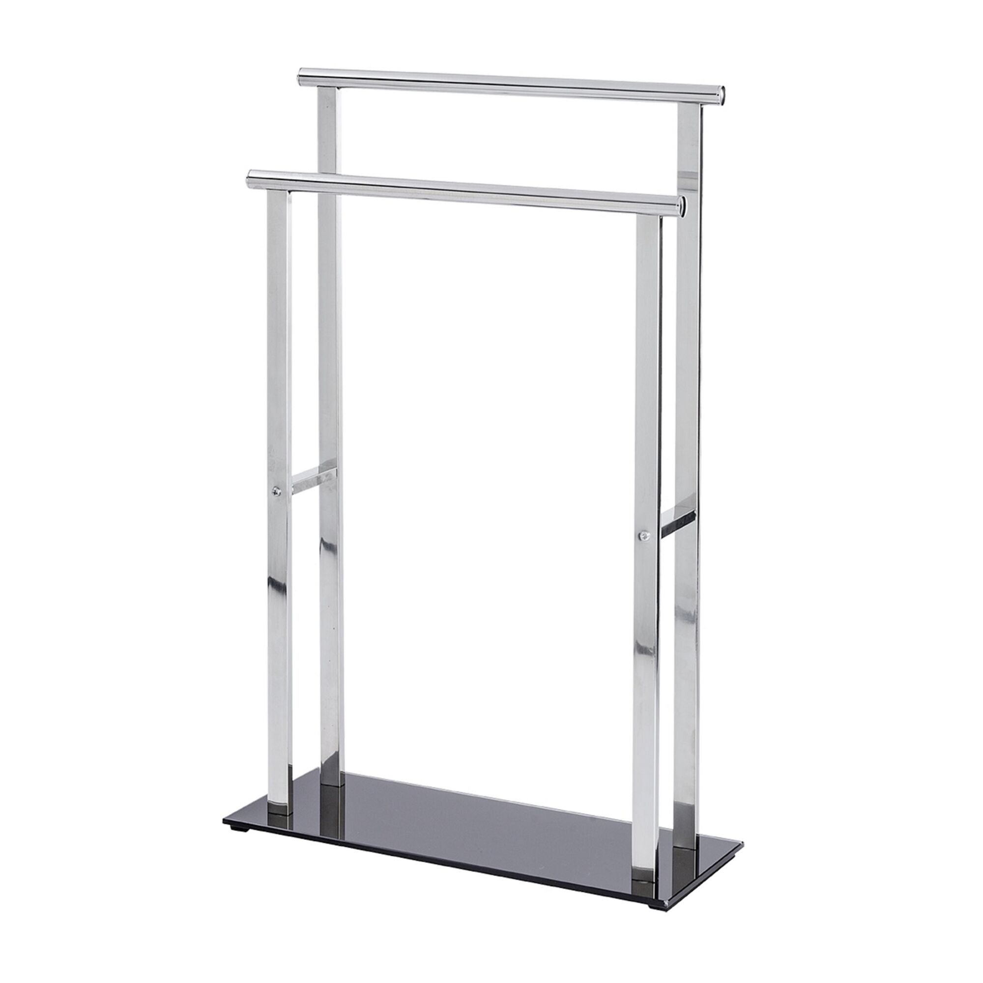 Freistehender Handtuchhalter mit zwei Handtuchstangen