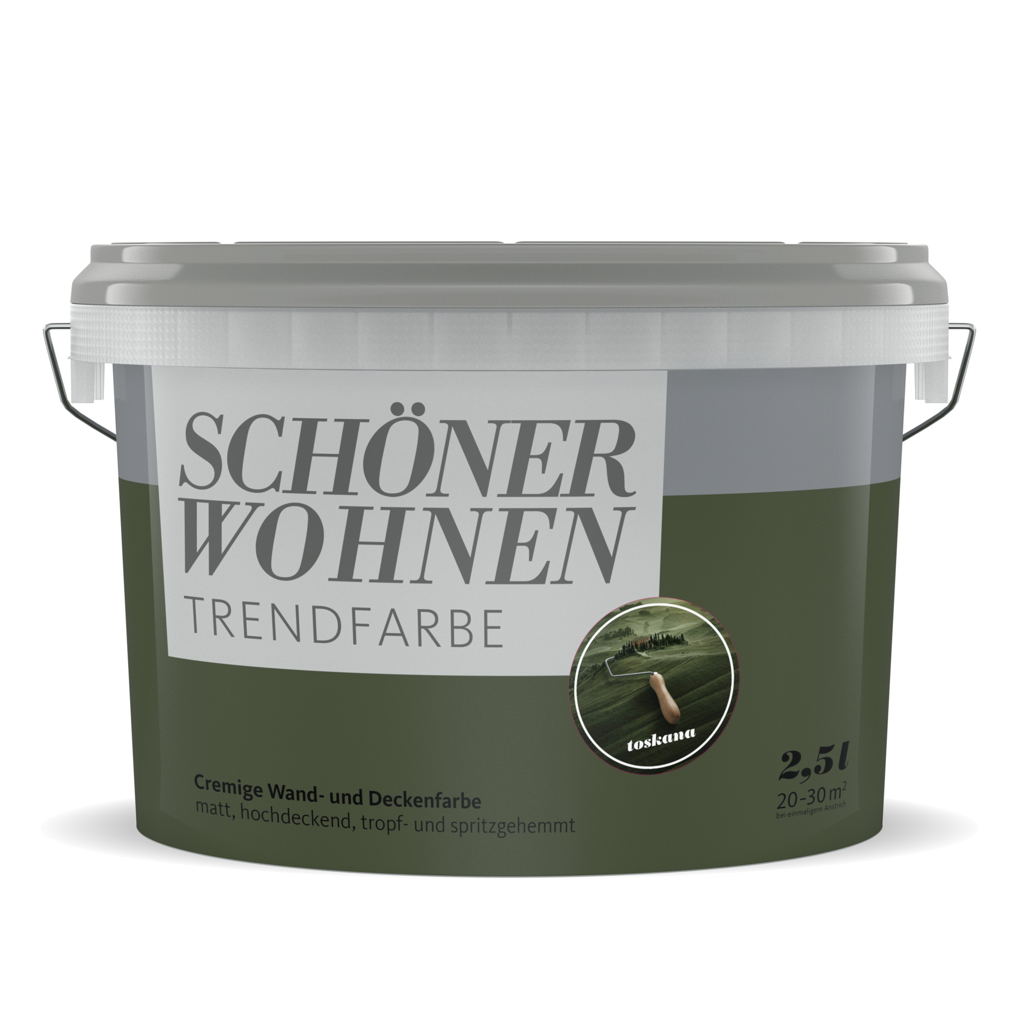 Trendfarbe 'Toskana' grün matt 2,5 l