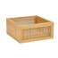 Holzbox mit Korbgeflecht
