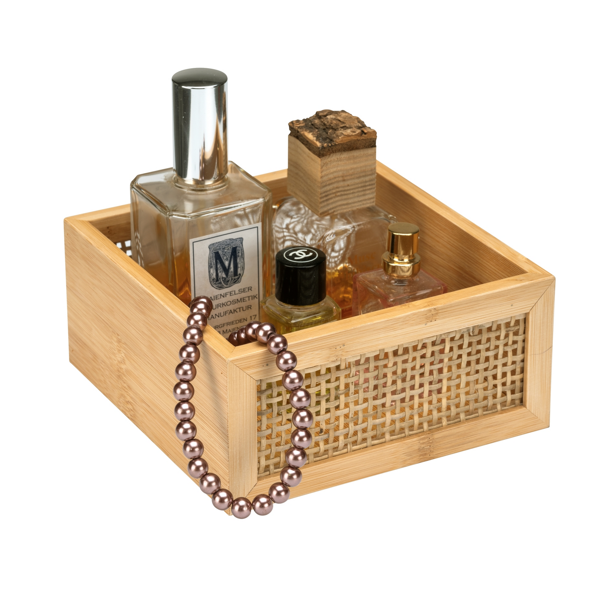 Ablagebox 'Allegre' Bambus/Rattan 15 x 15 x 7 cm + product picture