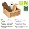 Bambusaufbewahrungsbox mit Bürste und Handtuch