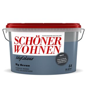 Wandfarbe my colour 'my ocean' blau matt 5 l