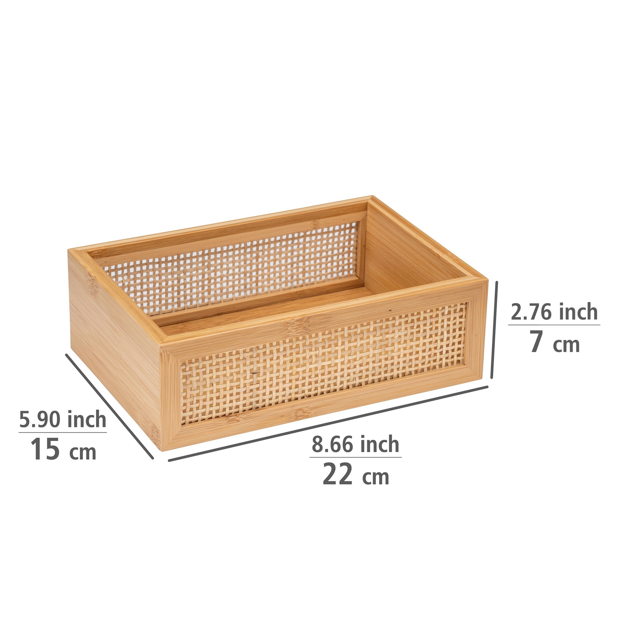 Ablagebox 'Allegre' Bambus/Rattan 22 x 15 x 7 cm + product picture