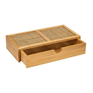 Ablagebox 'Allegre' Bambus/Rattan mit Schublade 28 x 14 x 6 cm