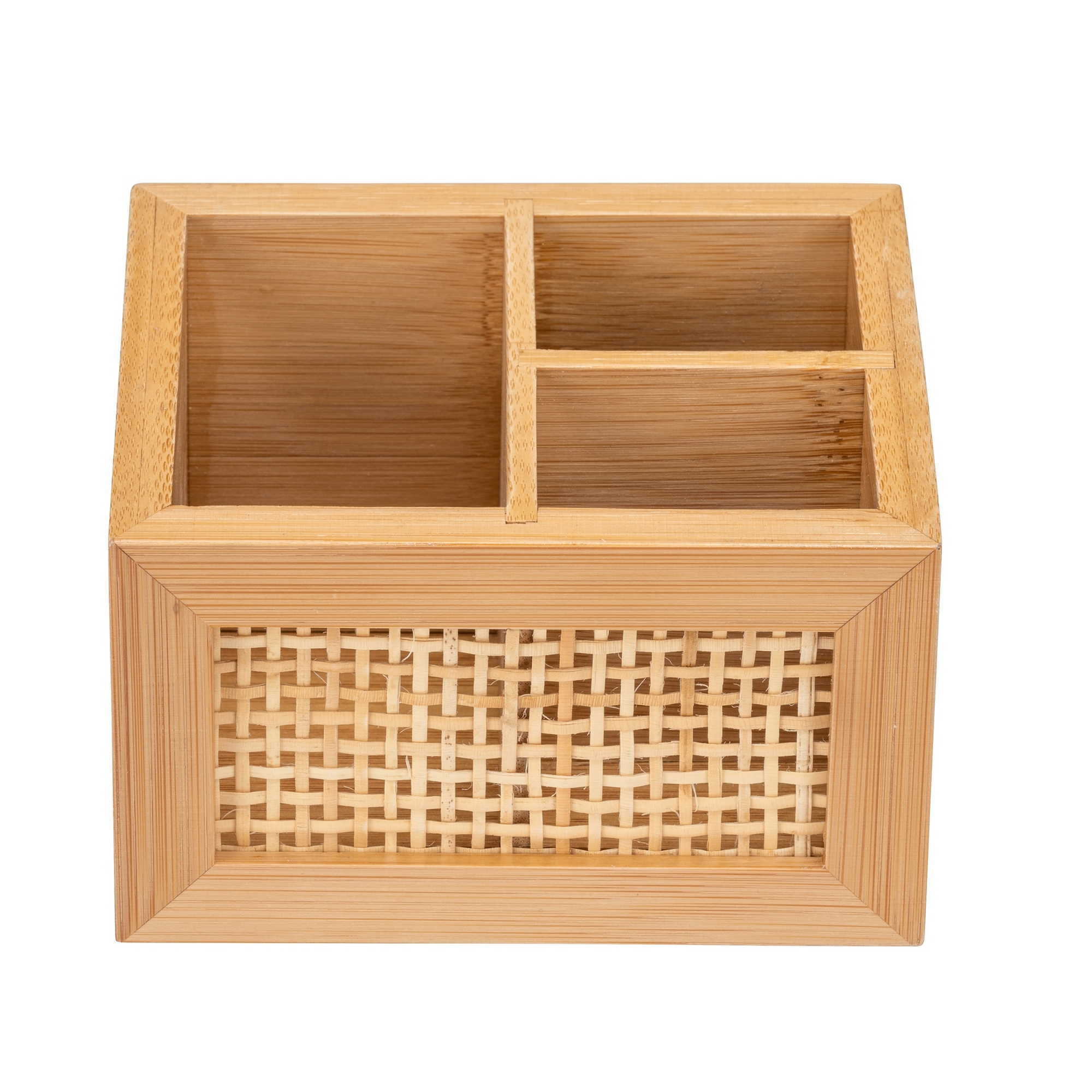 Ablagebox 'Allegre' Bambus/Rattan mit 3 Fächern 12 x 9 x 8,5 cm + product picture