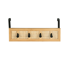 Türgarderobe 'Allegre' Bambus/Rattan 4 Haken 33 x 6 x 14 cm
