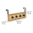 Türgarderobe 'Allegre' Bambus/Rattan 4 Haken 33 x 6 x 14 cm