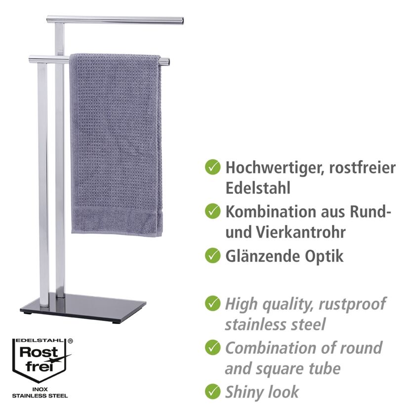 Handtuchhalter Edelstahl mit Handtuch